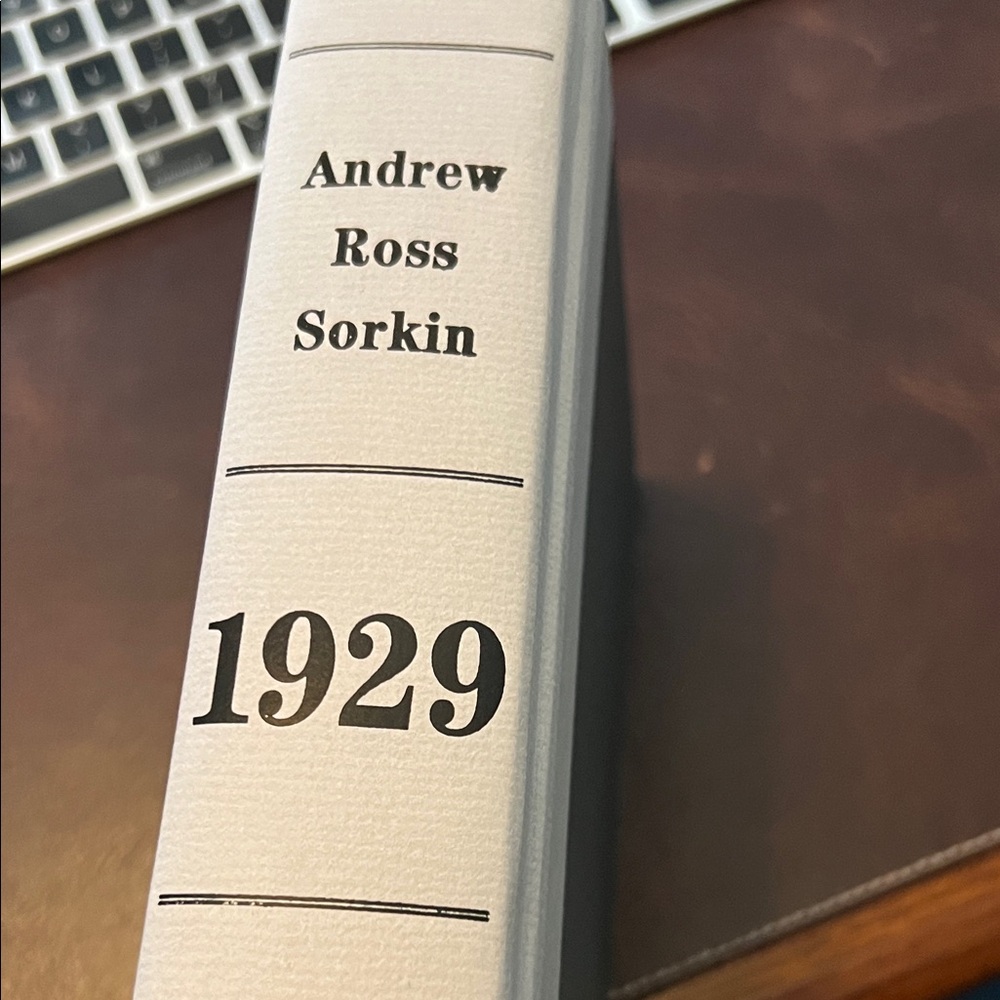New 1929 book by Andrew Ross Sorkin